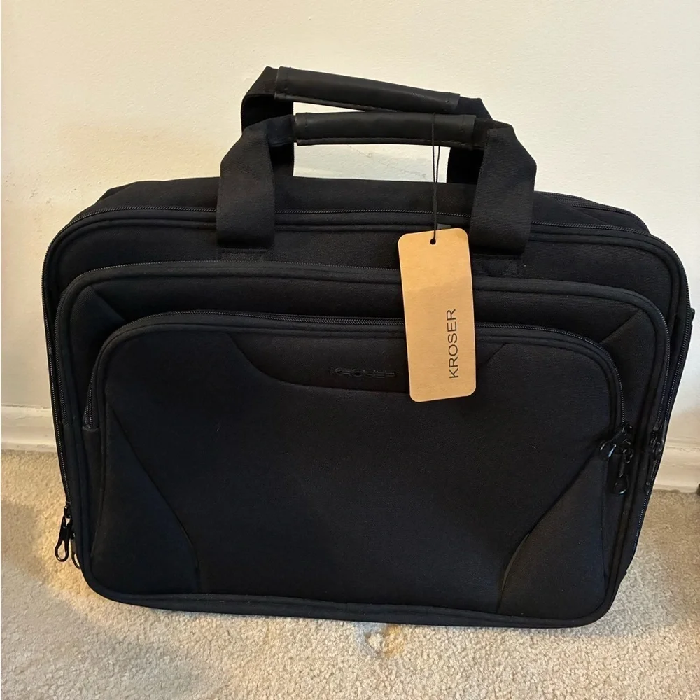 Kroeber Laptop Bag Premium Laptop Briefcase Fits up to 17.3 in Laptop Expands